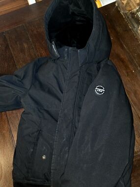 Abercrombie & Fitch Kids Black Hooded Bomber Jacket